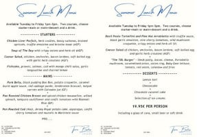 Torre Bahía menu